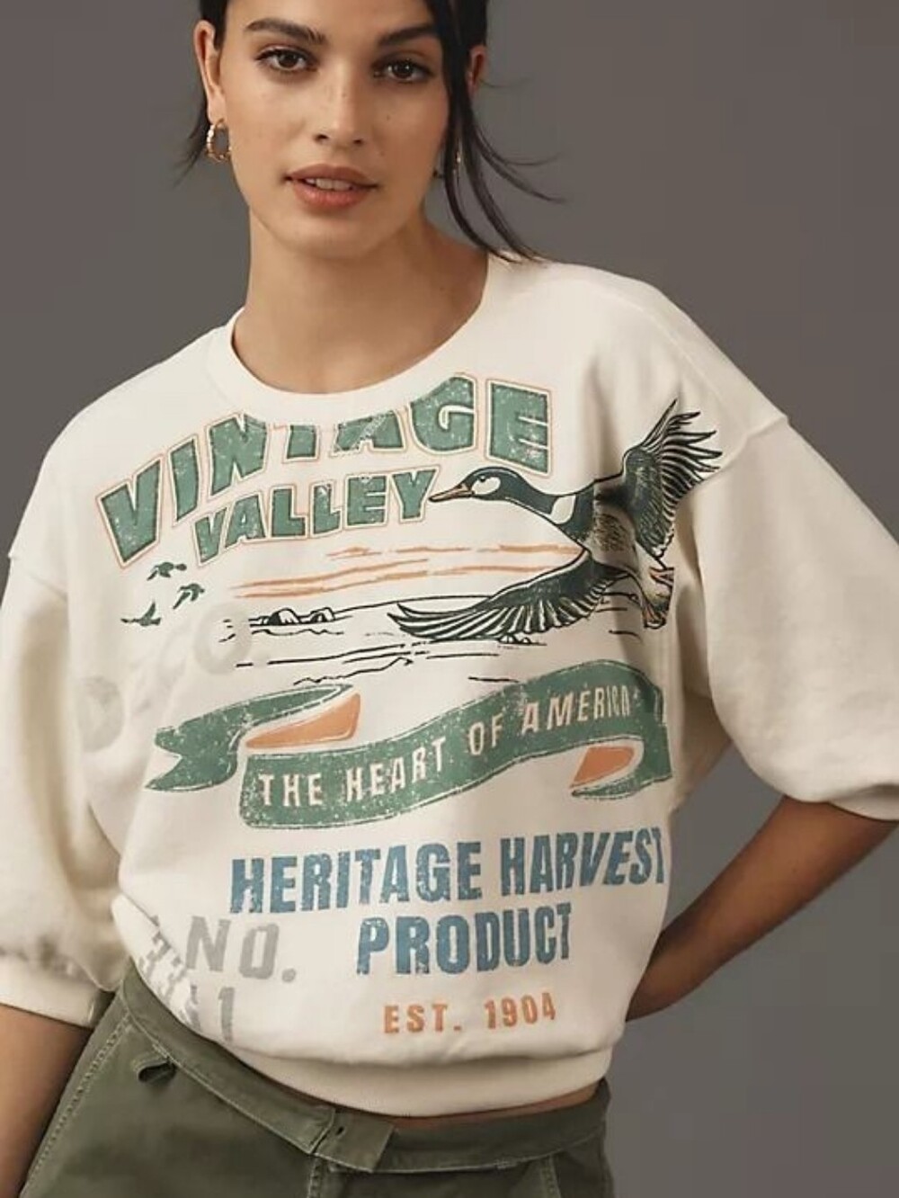 Anthropologie Pilcro Niki Bubble Graphic Print Sweatshirt